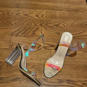 Clear Translucent Rose Gold Heels